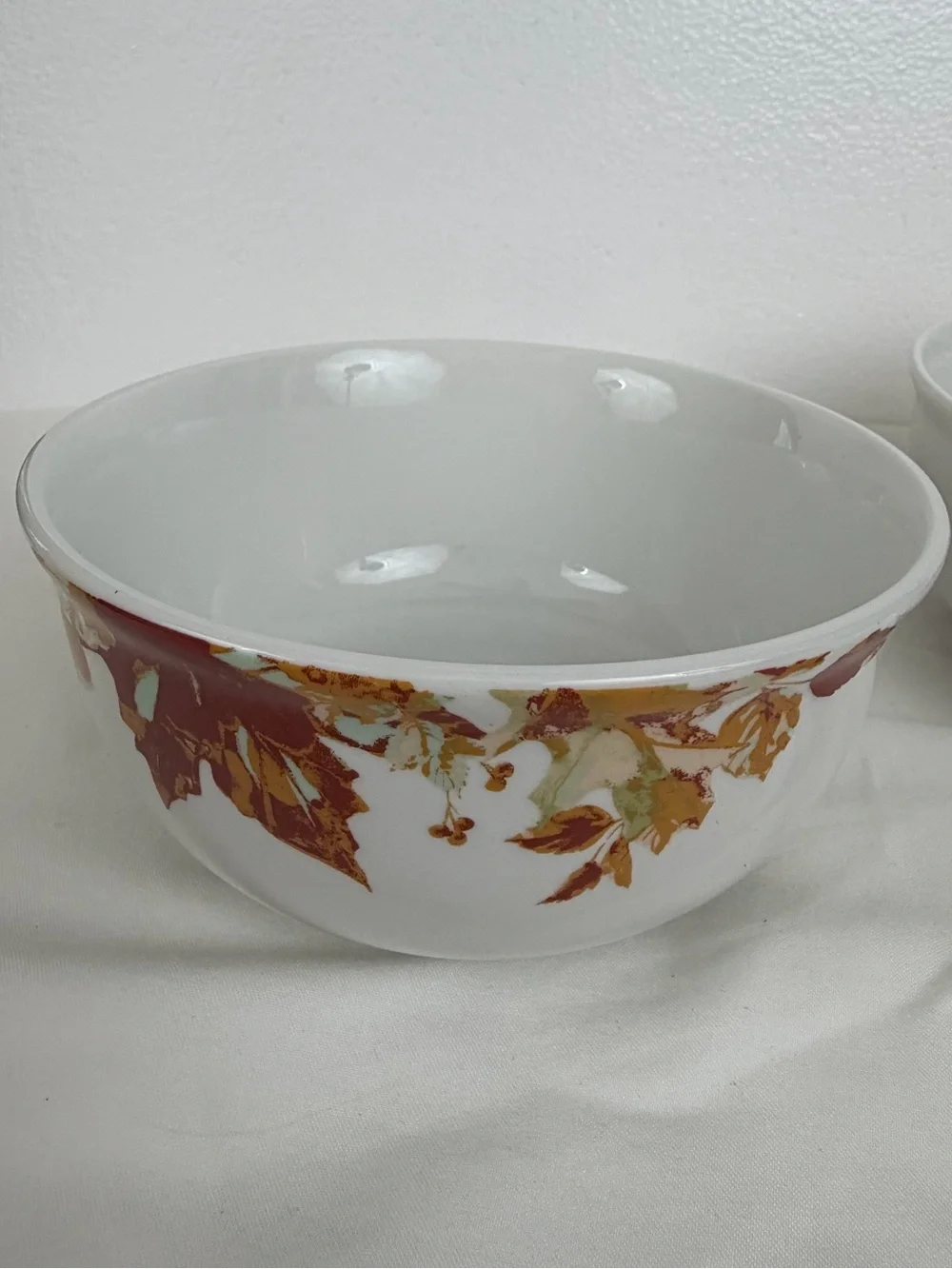 Royal Norfolk Autumn Leaves Fall Acorns Set Of 4 Soup Cereal Bowls